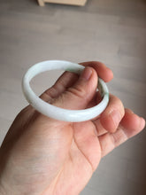 Load image into Gallery viewer, 50.2mm Certified Type A 100% Natural white with floating flowers/purple Jadeite Jade bangle BL92-4677
