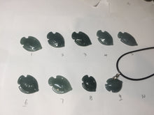Load image into Gallery viewer, 100% Natural type A dark green/blue/black/gray Guatemala jadeite jade 3D tropical fish Pendant group PD95
