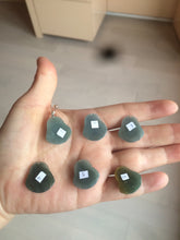 Load image into Gallery viewer, 100% Natural blue gray green  Guatemala jadeite Jade  happy buddha pendant group BH58
