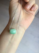 Load image into Gallery viewer, 13.5/12.5mm Type A 100% Natural light apple green/sunny green Jadeite Jade LuluTong (Every road is smooth) olive shape pendant group PA136
