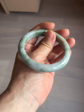 Load image into Gallery viewer, 55.7mm certified 100% natural type A green/yellow/gray jadeite jade bangle AU53-0246
