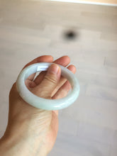 Load image into Gallery viewer, 57mm certified 100% natural type A light green/white jadeite jade bangle AX83-5063
