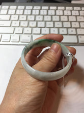 Load image into Gallery viewer, 50.9mm 100% natural type A sunny green light green Mountains Unfold in Succession(两岸青山次第出) green jadeite bangle PB270-1031

