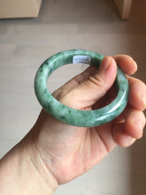Load image into Gallery viewer, 56.5mm Certified Type A 100% Natural Woodland Green Jadeite Bangle AZ162-0425
