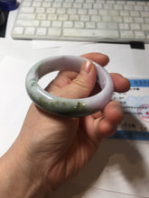Load image into Gallery viewer, 54.5mm certified 100% natural Type A green light purple Distant Hills in Mist jadeite bangle PA185-4757
