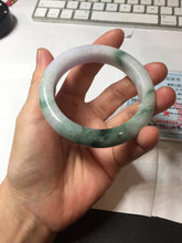 Load image into Gallery viewer, 53.7mm Certified 100% natural Type A Green &amp; Light Purple jadeite jade bangle PH243-0178
