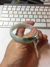 Load image into Gallery viewer, 50.9mm 100% natural type A sunny green light green Mountains Unfold in Succession(两岸青山次第出) green jadeite bangle PB270-1031
