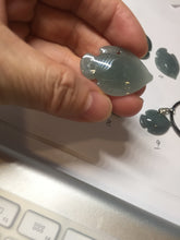 Load image into Gallery viewer, 100% Natural type A dark green/blue/black/gray Guatemala jadeite jade 3D tropical fish Pendant group PD95
