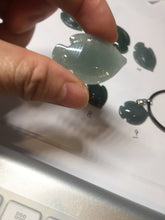 Load image into Gallery viewer, 100% Natural type A dark green/blue/black/gray Guatemala jadeite jade 3D tropical fish Pendant group PD95
