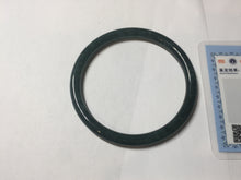 Load image into Gallery viewer, 59.8mm Certified Type A 100% Natural light green/blue/gray Guatemala slim round cut Jadeite bangle BP208-1019
