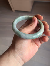 Load image into Gallery viewer, 55.7mm certified 100% natural type A green/yellow/gray jadeite jade bangle AU53-0246
