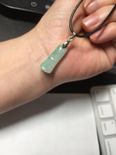 Load image into Gallery viewer, 100% Natural type A icy watery sunny green jadeite Jade bamboo/blessing melon pendant BM56

