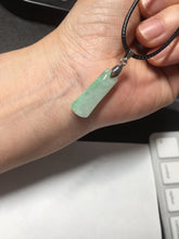 Load image into Gallery viewer, 100% Natural type A icy watery sunny green jadeite Jade bamboo/blessing melon pendant BM56
