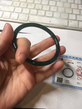 Load image into Gallery viewer, 59.8mm Certified Type A 100% Natural light green/blue/gray Guatemala slim round cut Jadeite bangle BP208-1019
