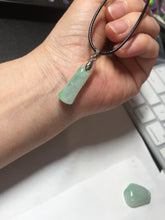 Load image into Gallery viewer, 100% Natural type A icy watery sunny green jadeite Jade bamboo/blessing melon pendant BM56
