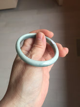 Load image into Gallery viewer, 51.5mm Certified Type A 100% Natural half green/blue half porcelain white Guatemala slim Jadeite bangle PF14-5874
