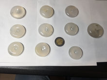 Load image into Gallery viewer, 27-32mm 100% natural icy clear light yellow/white/clear agate safety guardian donut pendant CB79
