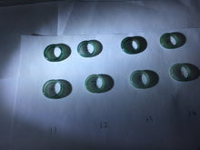 Load image into Gallery viewer, Size 2 1/4 (13.6mm) 100% natural type A icy watery green/blue/gray Guatemala jadeite jade band ring group AA105
