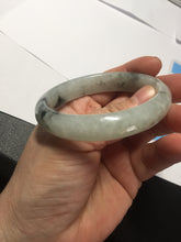 Load image into Gallery viewer, 51.5mm certified Type A 100% Natural icy watery light green white oval Jadeite Jade bangle BS65-7412
