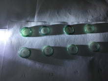 Load image into Gallery viewer, Size 2 1/4 (13.6mm) 100% natural type A icy watery green/blue/gray Guatemala jadeite jade band ring group AA105
