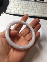 Load image into Gallery viewer, 57.3mm Certified Type A 100% Natural white purple brown red round cut Jadeite bangle PH193-8258
