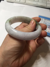 Load image into Gallery viewer, 55mm certified 100% natural Type A sunny green light purple jadeite bangle PA186-4759
