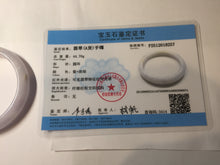Load image into Gallery viewer, 56.1mm certified 100% Natural type A light purple white Jadeite Jade bangle PH194-8257
