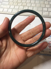 Load image into Gallery viewer, 60.2mm Certified Type A 100% Natural light green/blue/gray Guatemala slim round cut Jadeite bangle BP209-1026

