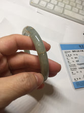 Load image into Gallery viewer, 54.9mm 100% Natural type A dark green yellow carved flowers and golden-painted Jadeite Jade bangle PD97-0277
