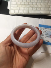 Load image into Gallery viewer, 56.1mm certified 100% Natural type A light purple white Jadeite Jade bangle PH194-8257
