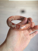 Load image into Gallery viewer, 53mm 100% natural red/pink red jasper stone bangle XY89
