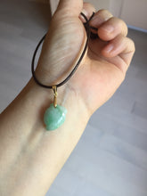 Load image into Gallery viewer, Type A 100% Natural icy watery sunny green/purple/white Jadeite Jade Peach Pendant group PA137
