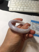 Load image into Gallery viewer, 56.1mm certified 100% Natural type A light purple white Jadeite Jade bangle PH194-8257
