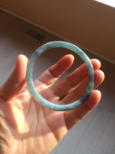 Load image into Gallery viewer, 58.5mm Certified Type A 100% Natural dark green/blue/gray Guatemala slim round cut Jadeite bangle PH7-2347
