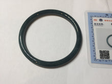 Load image into Gallery viewer, 58.8mm Certified Type A 100% Natural light green/blue/gray Guatemala slim round cut Jadeite bangle BP210-1021
