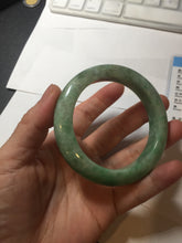 Load image into Gallery viewer, 54.8mm Certified Type A 100% Natural sunny green gray Jadeite Jade bangle PA120-9887
