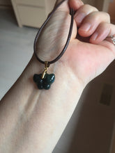 Load image into Gallery viewer, 100% Natural type A icy watery  light dark green/blue/gray/black Guatemala Jadeite Jade butterfly pendant BP177
