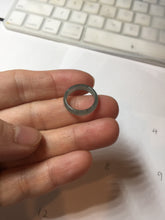 Load image into Gallery viewer, Size 1 1/4 (12.7mm) 100% natural type A icy watery green/blue/gray Guatemala jadeite jade band ring group AA106
