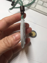 Load image into Gallery viewer, 100% Natural type A white light purple happy buddha jadeite Jade pendant AA27
