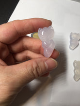 Load image into Gallery viewer, 100% natural icy transparent White/clear Chalcedony fox pendant CB80
