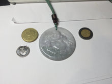 Load image into Gallery viewer, 100% Natural type A white light purple happy buddha jadeite Jade pendant AA27
