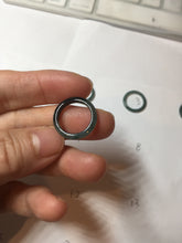 Load image into Gallery viewer, Size 1 3/4 (13.1mm) 100% natural type A icy watery green/blue/gray Guatemala jadeite jade band ring group AA107
