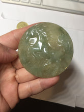 Load image into Gallery viewer, 100% Natural type A green jadeite Jade horse pendant worry stone AA28
