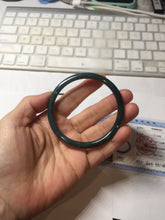 Load image into Gallery viewer, 58.8mm Certified Type A 100% Natural light green/blue/gray Guatemala slim round cut Jadeite bangle BP210-1021
