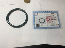 Load image into Gallery viewer, 59mm Certified Type A 100% Natural light green/blue/gray Guatemala slim round cut Jadeite bangle BP211-1014
