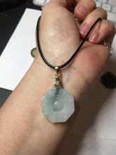 Load image into Gallery viewer, 100% natural type A light green dark green jadeite jade 3D the eight trigrams(Bagua,八卦) pendant group AX151
