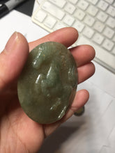 Load image into Gallery viewer, 100% Natural type A green jadeite Jade horse pendant worry stone AA28

