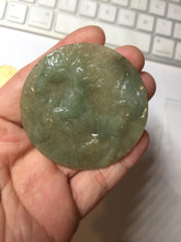 Load image into Gallery viewer, 100% Natural type A green jadeite Jade horse pendant worry stone AA28
