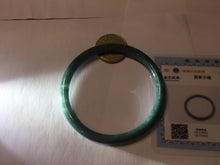Load image into Gallery viewer, 59mm Certified Type A 100% Natural light green/blue/gray Guatemala slim round cut Jadeite bangle BP211-1014
