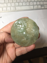 Load image into Gallery viewer, 100% Natural type A green jadeite Jade horse pendant worry stone AA28
